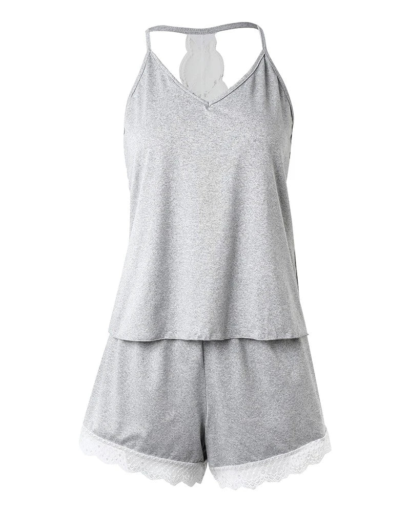 Crochet Lace Pajamas Set