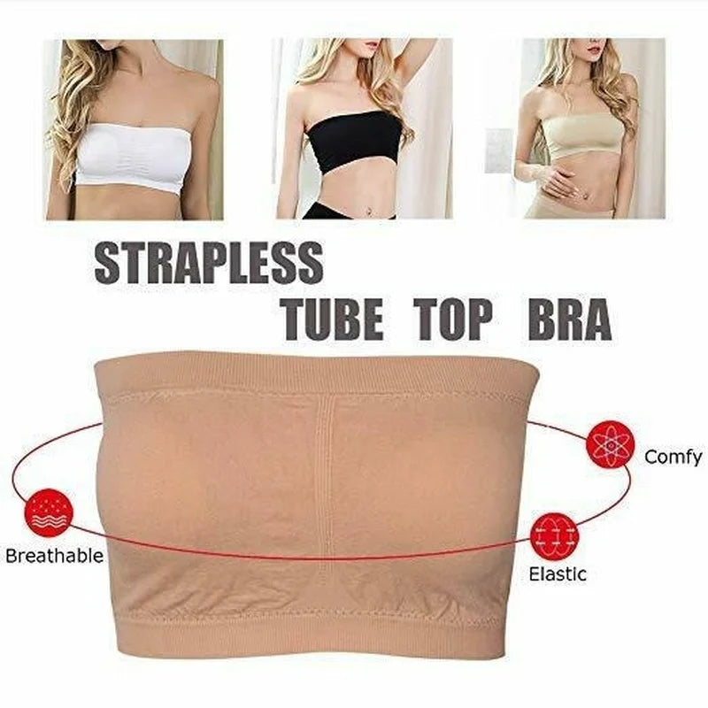 Double Layers Plus Size Strapless Bra Bandeau