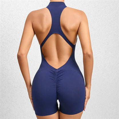 Booty and Bra's Yoga Zipper Short Jumpsuit – One-Piece