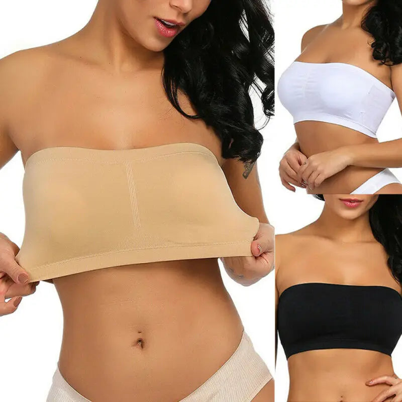 Double Layers Plus Size Strapless Bra Bandeau